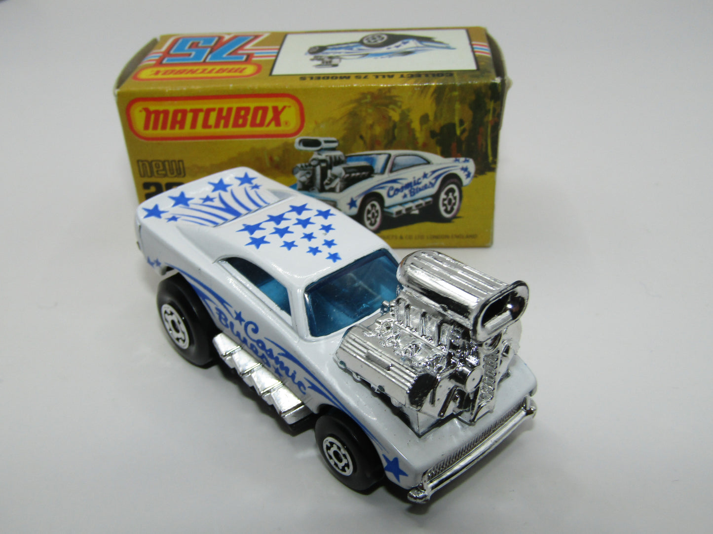 Matchbox Superfast No 26D Cosmic Blues USA Picture Box