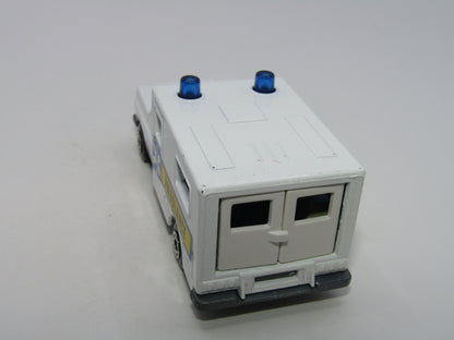 Matchbox Superfast 41C Ambulance Blue & Yellow Labels Grey Interior