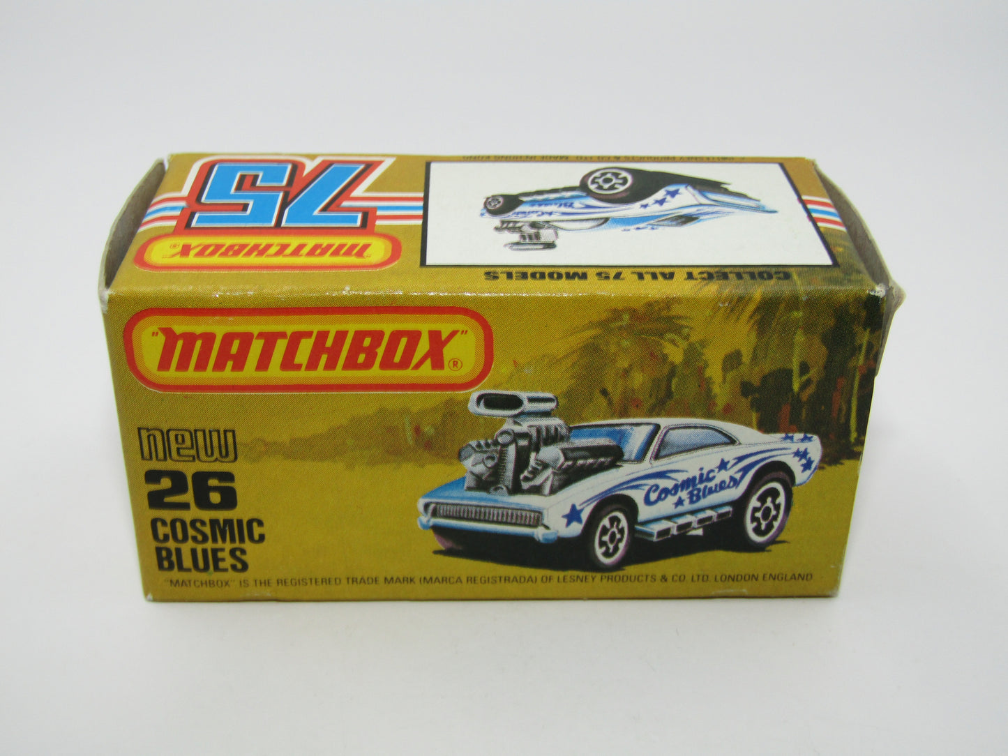 Matchbox Superfast No 26D Cosmic Blues USA Picture Box