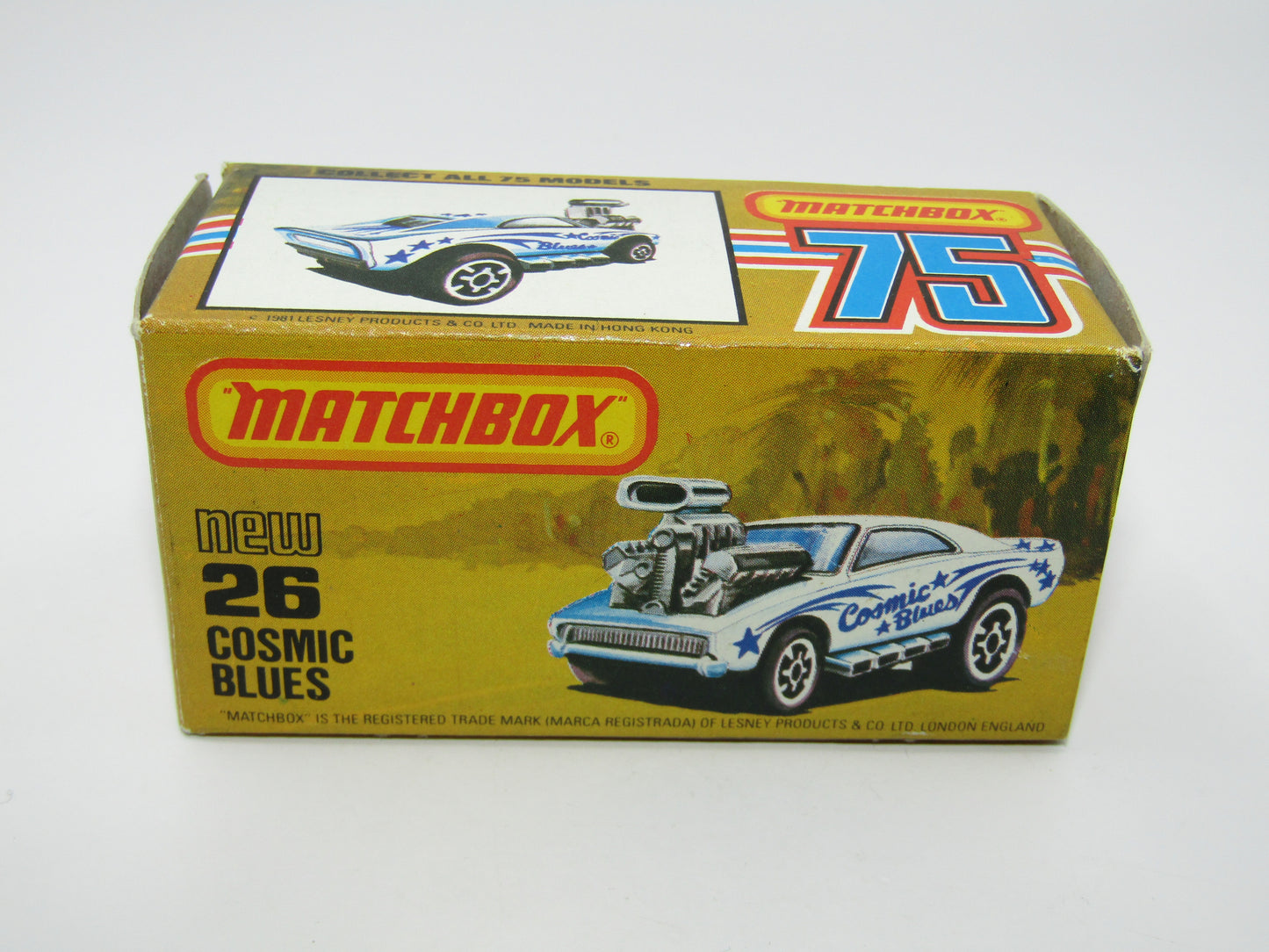 Matchbox Superfast No 26D Cosmic Blues USA Picture Box