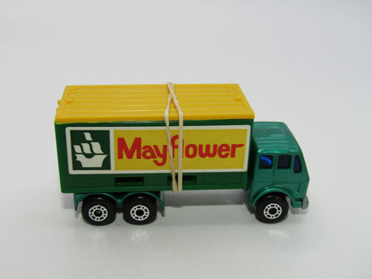 Matchbox Superfast 42C Mercedes Container Truck Met Green Yellow Roof