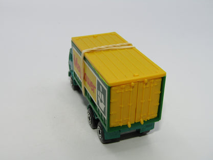 Matchbox Superfast 42C Mercedes Container Truck Met Green Yellow Roof