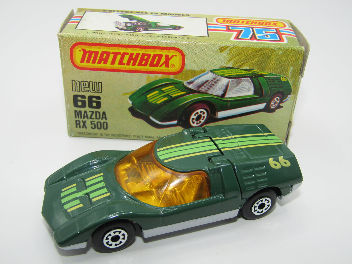Matchbox Superfast No 66C Mazda RX500 Green USA Picture Box