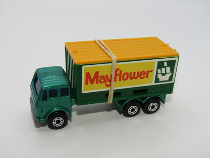 Matchbox Superfast 42C Mercedes Container Truck Met Green ORANGE Roof