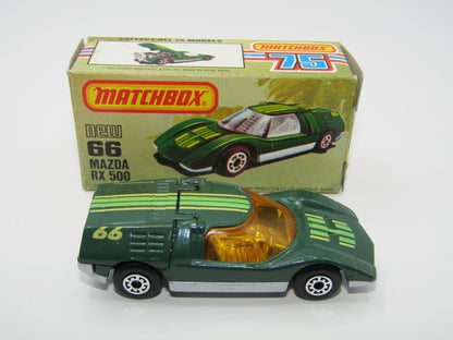 Matchbox Superfast No 66C Mazda RX500 Green USA Picture Box