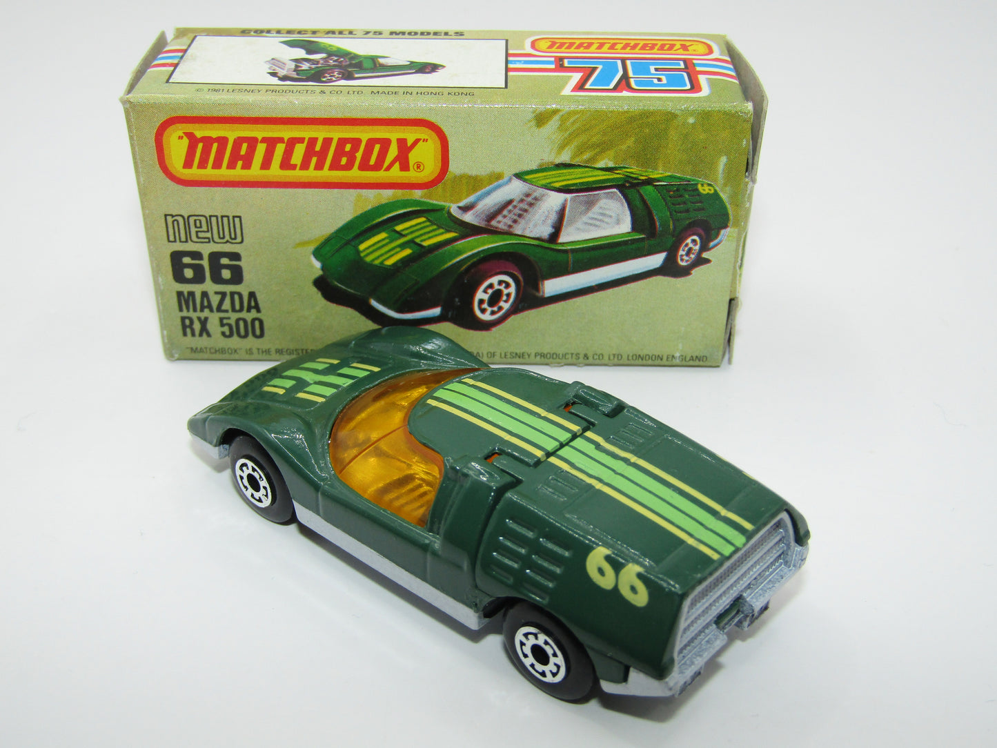 Matchbox Superfast No 66C Mazda RX500 Green USA Picture Box