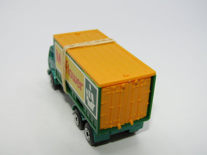 Matchbox Superfast 42C Mercedes Container Truck Met Green ORANGE Roof