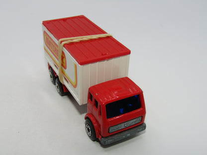 Matchbox Superfast 42C Mercedes Container Truck Matchbox REVERSED Labels