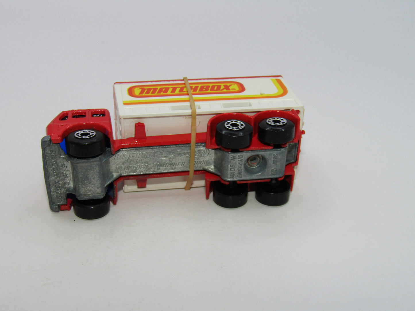 Matchbox Superfast 42C Mercedes Container Truck Matchbox Labels Unp Base