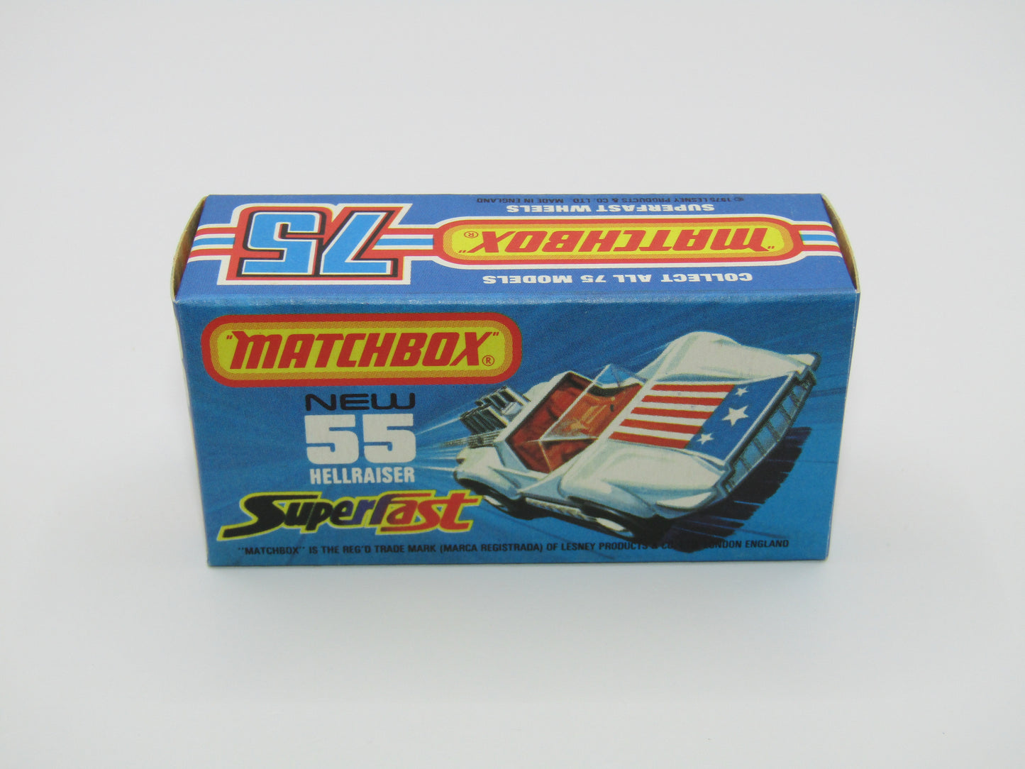 Matchbox Superfast 55C Hellraiser White Unpainted Base Stars & Stripes