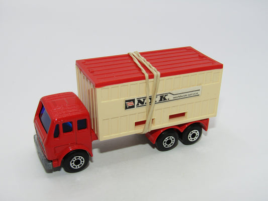 Matchbox Superfast 42C Mercedes Container Truck DULL ORANGE RED Beige NYK