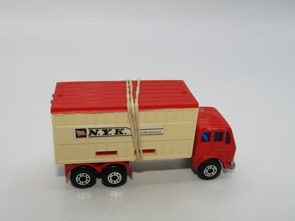 Matchbox Superfast 42C Mercedes Container Truck DULL ORANGE RED Beige NYK