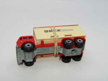 Matchbox Superfast 42C Mercedes Container Truck DULL ORANGE RED Beige NYK