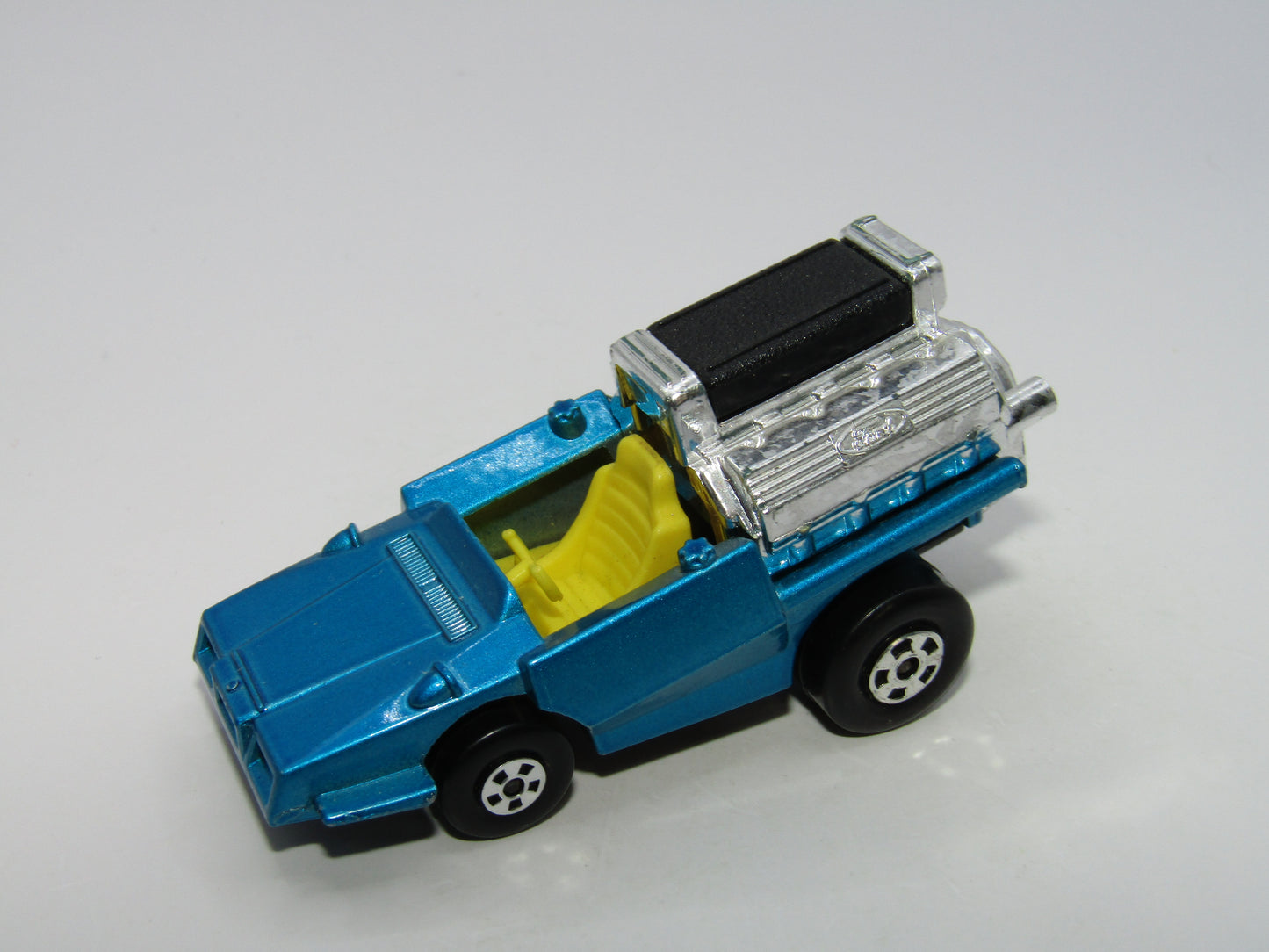Matchbox Superfast 42B Tyre Fryer Light Metallic Blue Gloss Black Base