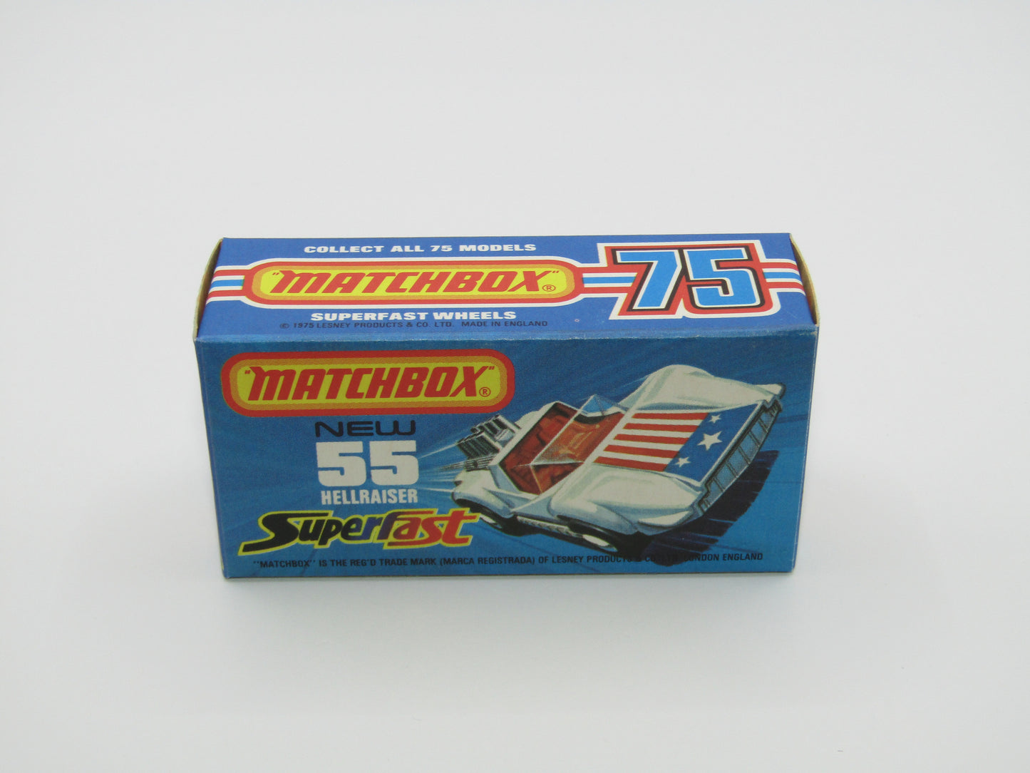 Matchbox Superfast 55C Hellraiser Blue "3" Label, Silver Base