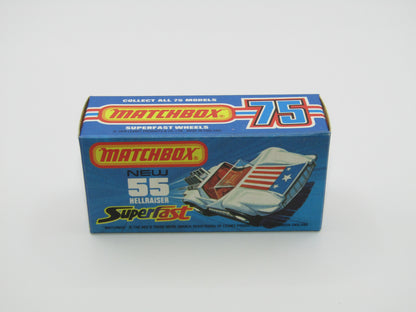 Matchbox Superfast 55C Hellraiser Blue "3" Label, Silver Base