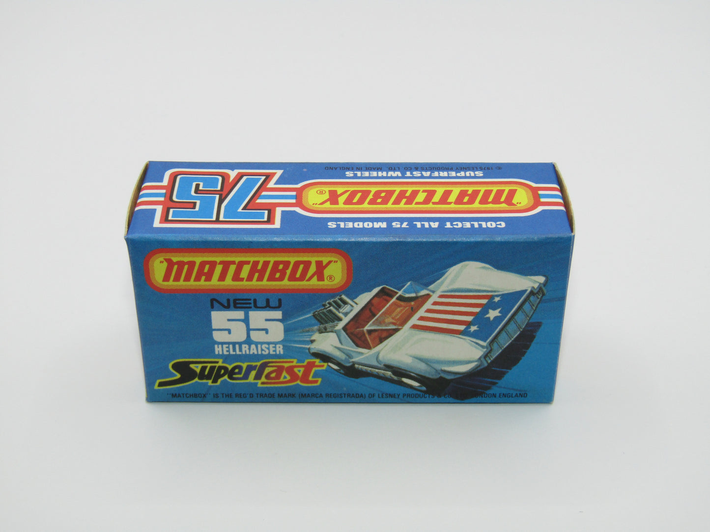 Matchbox Superfast 55C Hellraiser Blue "3" Label, Silver Base