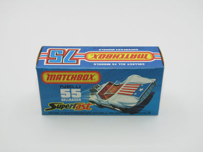 Matchbox Superfast 55C Hellraiser Blue "3" Label, Silver Base