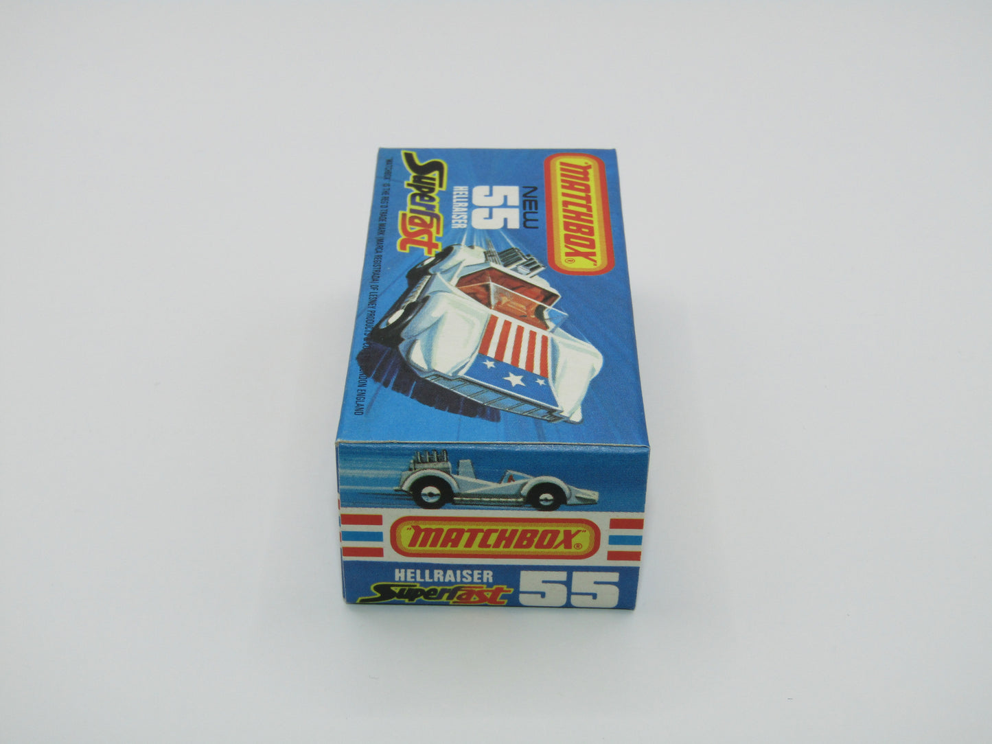 Matchbox Superfast 55C Hellraiser Blue "3" Label, Silver Base