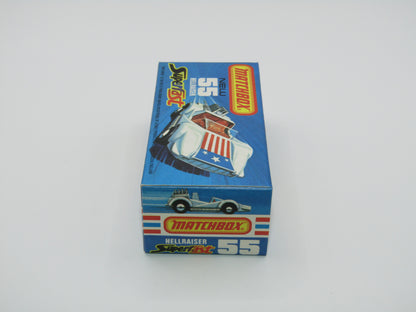 Matchbox Superfast 55C Hellraiser Blue "3" Label, Silver Base