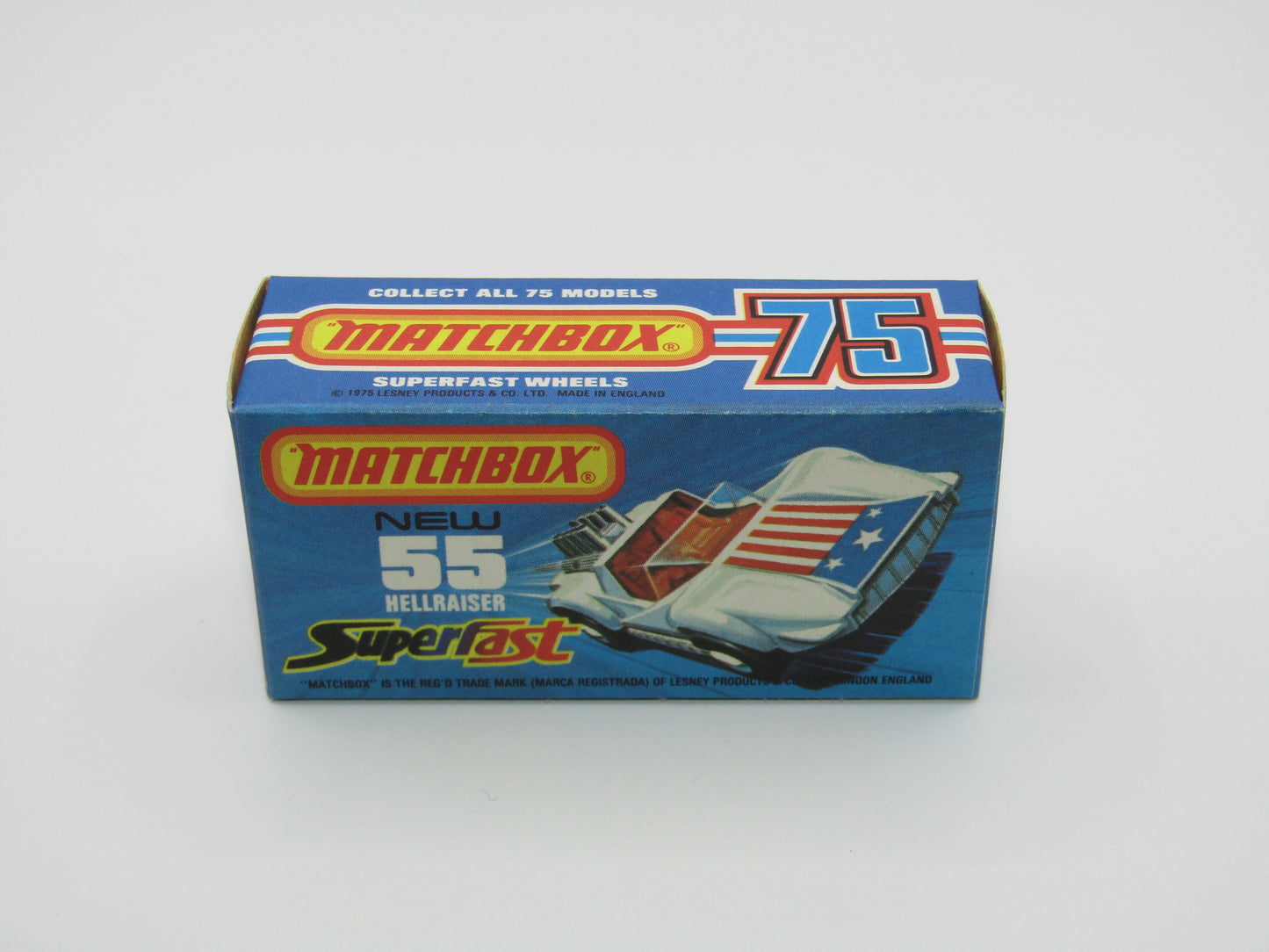Matchbox Superfast 55C Hellraiser Blue Stars & Stripes UNPAINTED Base