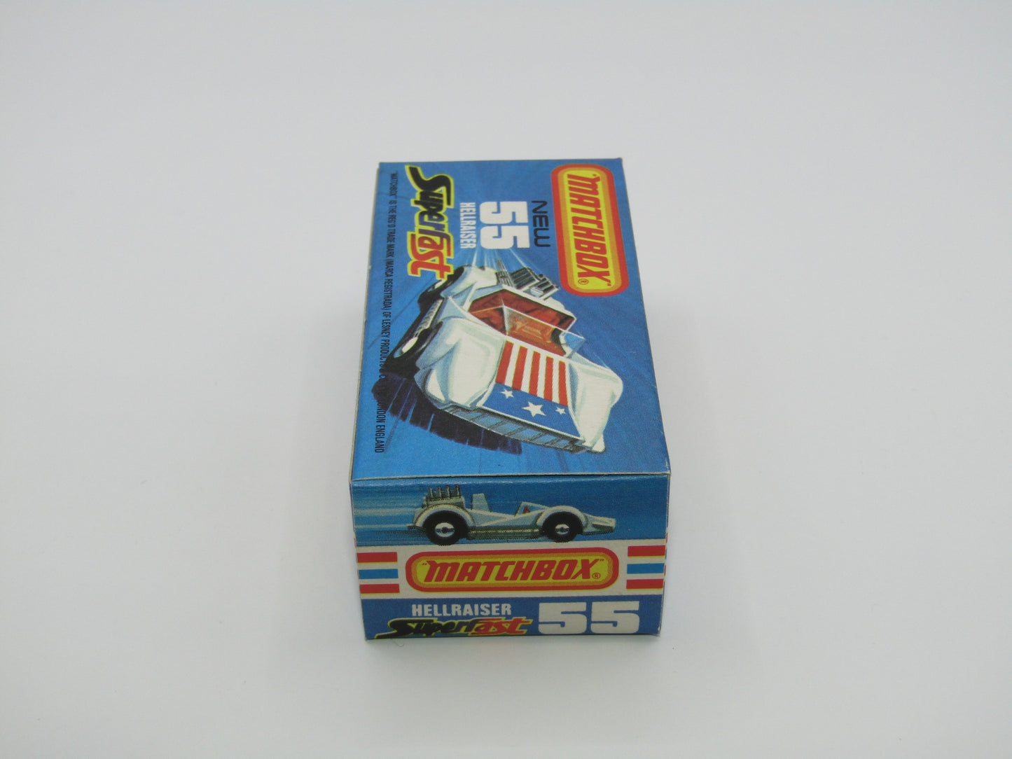 Matchbox Superfast 55C Hellraiser Blue Stars & Stripes UNPAINTED Base