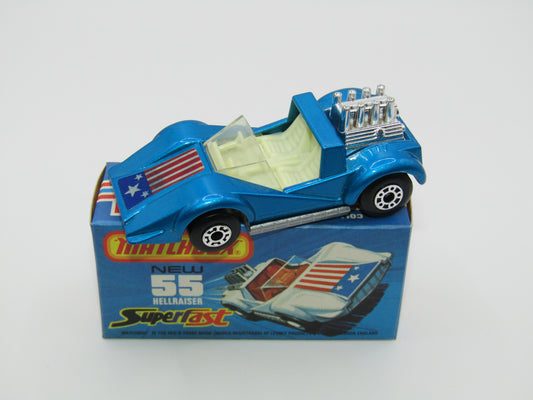 Matchbox Superfast 55C Hellraiser Blue Stars & Stripes Silver base