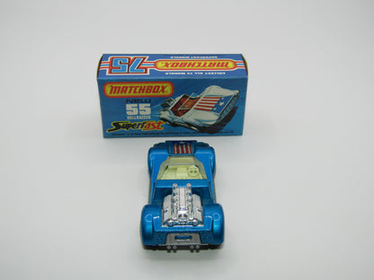 Matchbox Superfast 55C Hellraiser Blue Stars & Stripes Silver base