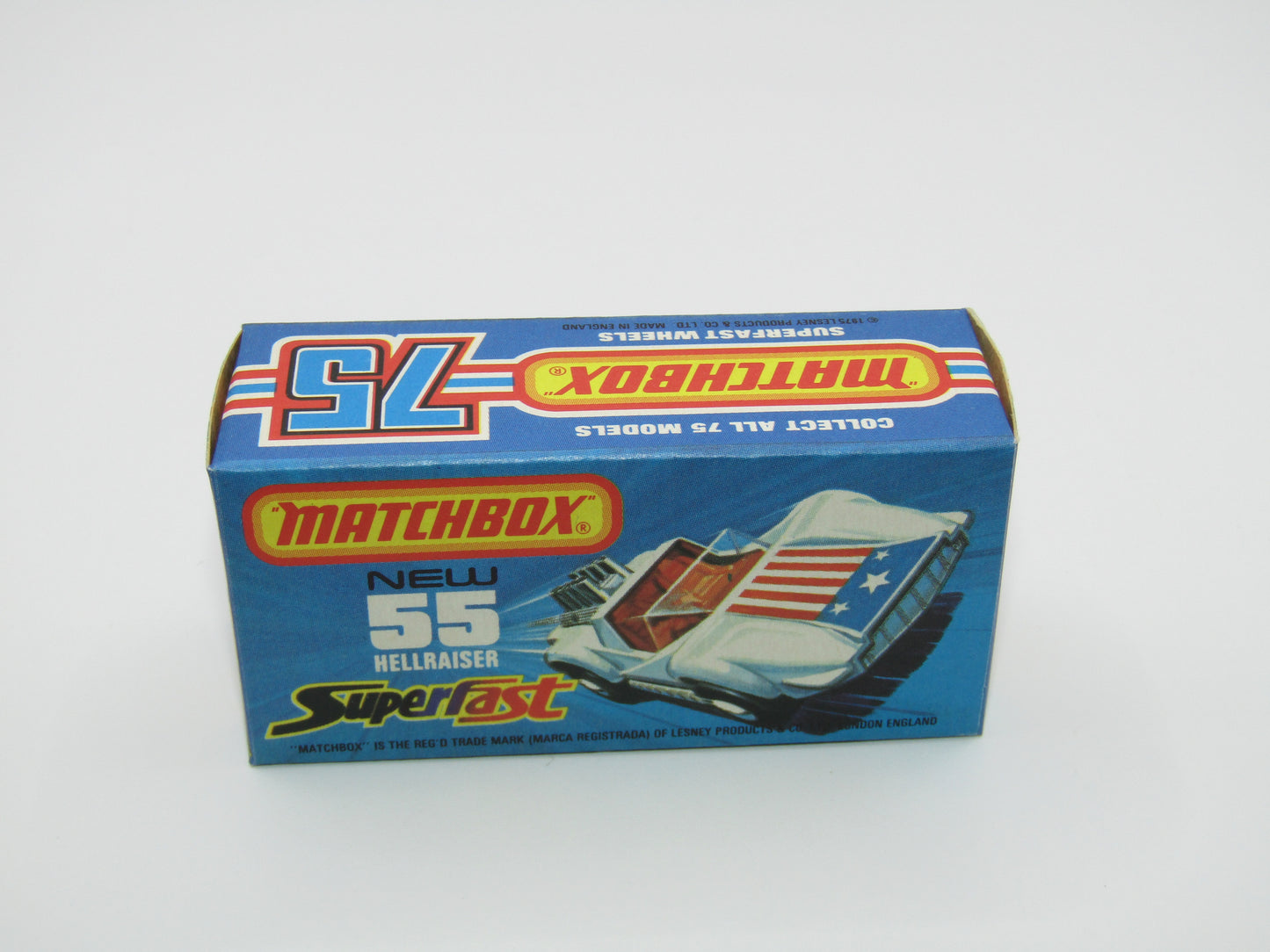 Matchbox Superfast 55C Hellraiser Blue Stars & Stripes Silver base