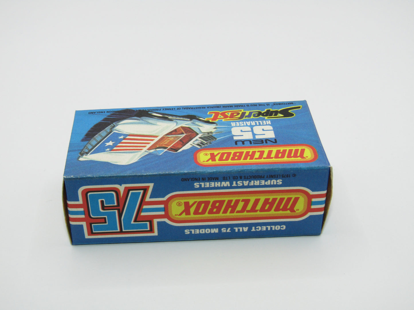 Matchbox Superfast 55C Hellraiser Blue Stars & Stripes Silver base
