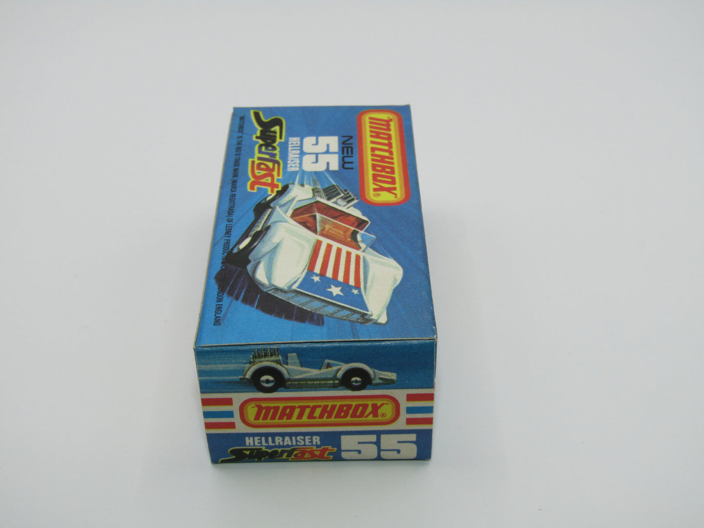 Matchbox Superfast 55C Hellraiser Blue Stars & Stripes Silver base