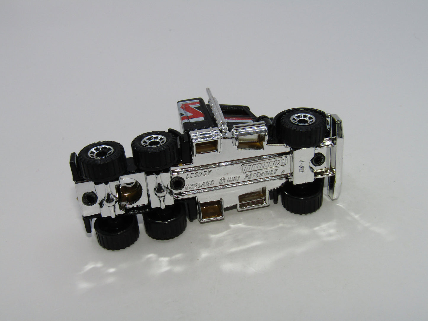 Matchbox Superfast 43D Peterbilt Conventional Truck Black Lesney England Base