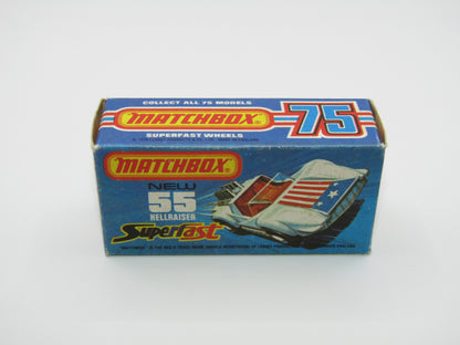 Matchbox Superfast 55C Hellraiser Blue NO LABELS Silver base