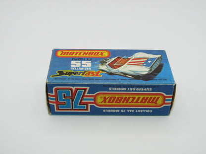 Matchbox Superfast 55C Hellraiser Blue NO LABELS Silver base