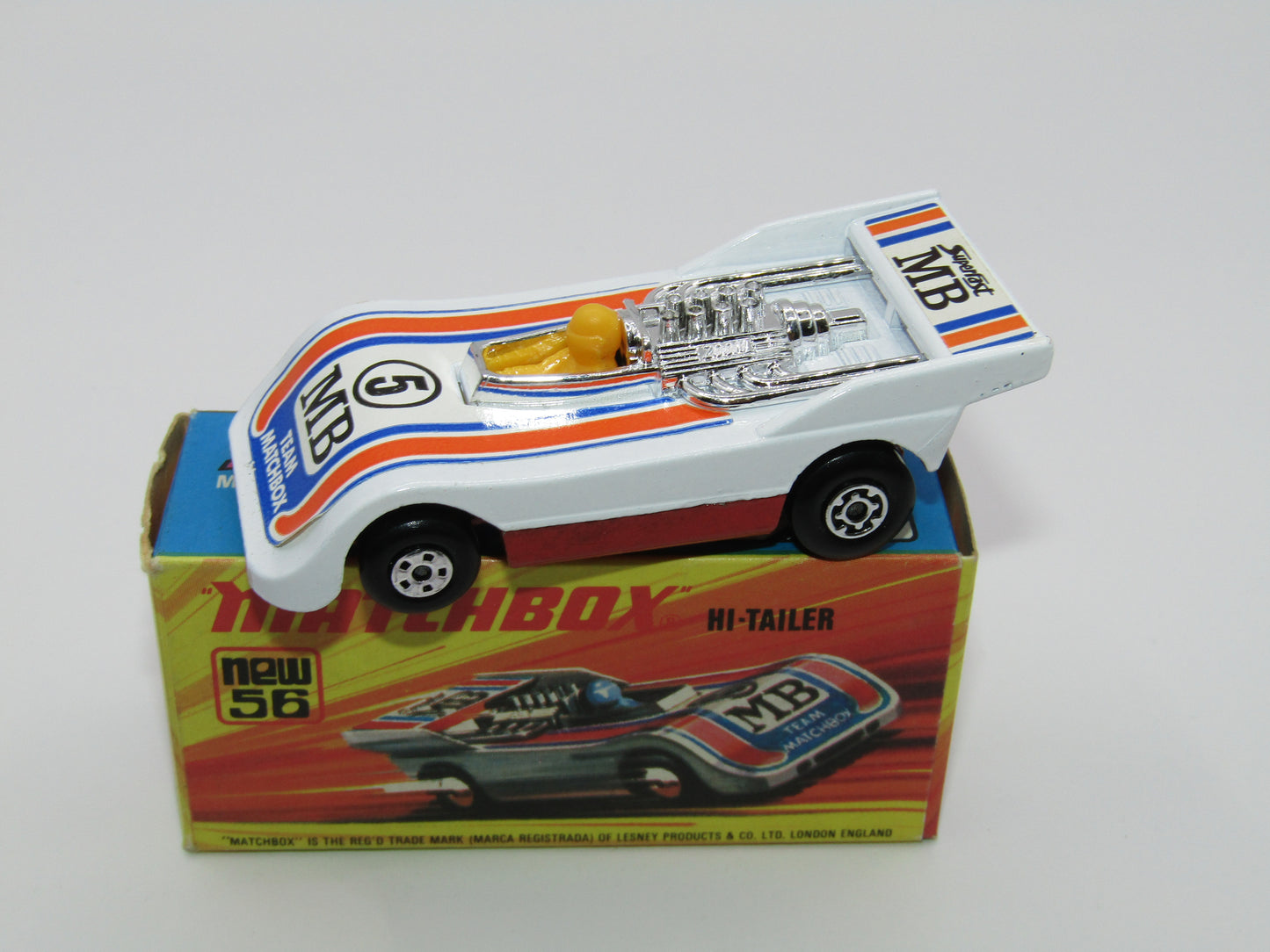 Matchbox Superfast 56B Hi-Tailer Yellow Driver Red Base