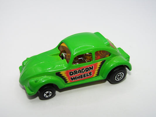 Matchbox Superfast 43B Dragon Wheels LIGHT LIME GREEN Gloss Black Base