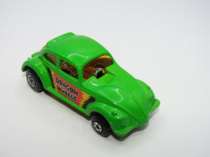 Matchbox Superfast 43B Dragon Wheels LIGHT LIME GREEN Gloss Black Base