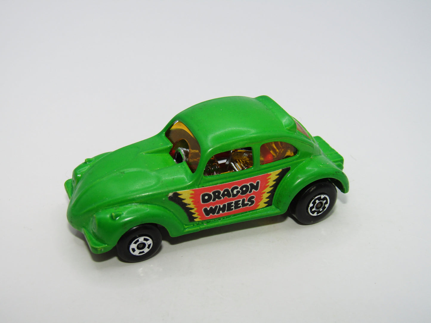 Matchbox Superfast 43B Dragon Wheels MATT GREEN Gloss Black Base