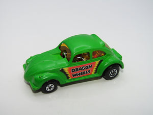 Matchbox Superfast 43B Dragon Wheels MATT GREEN Gloss Black Base