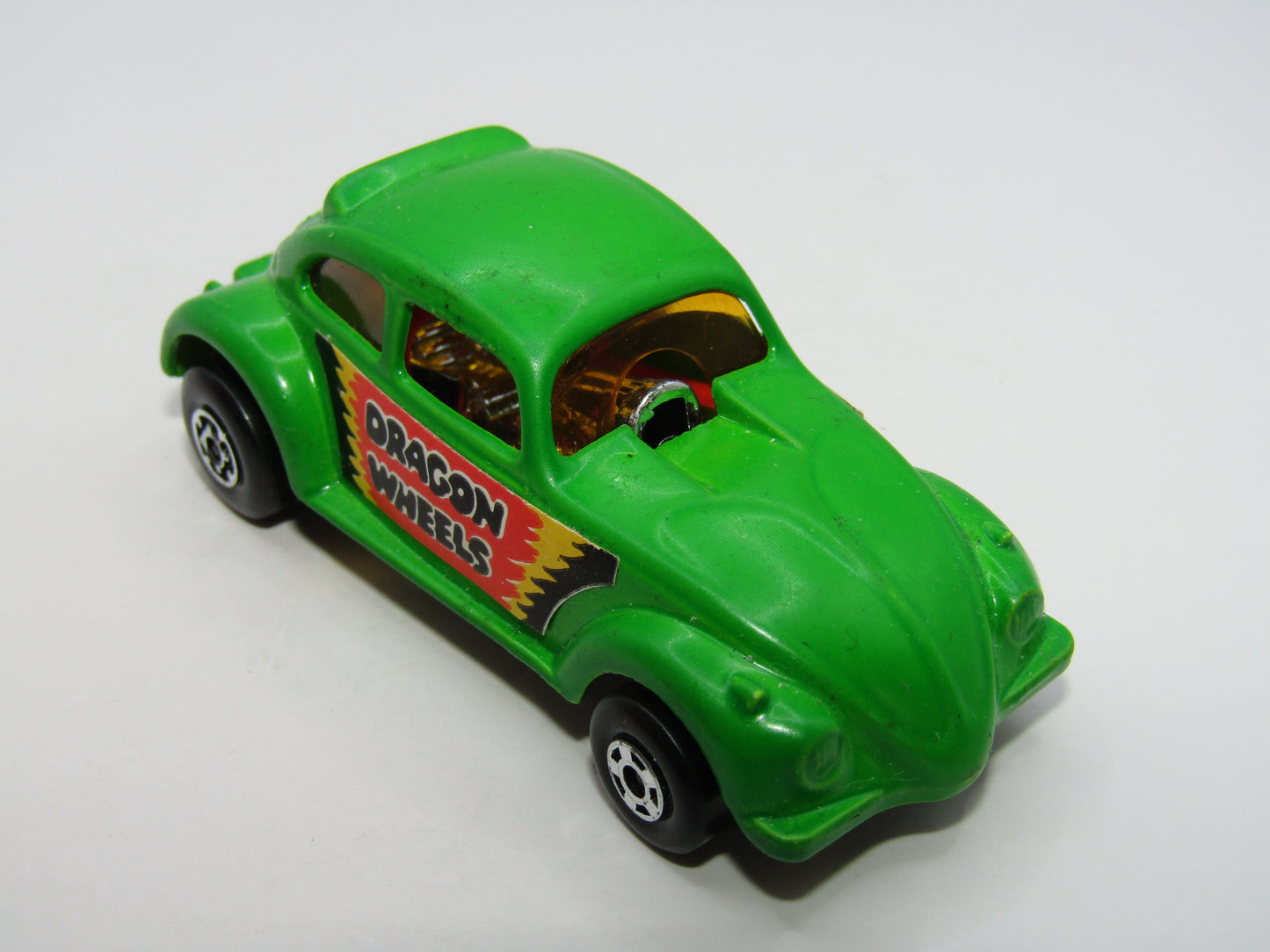Matchbox Superfast 43B Dragon Wheels MATT GREEN Gloss Black Base