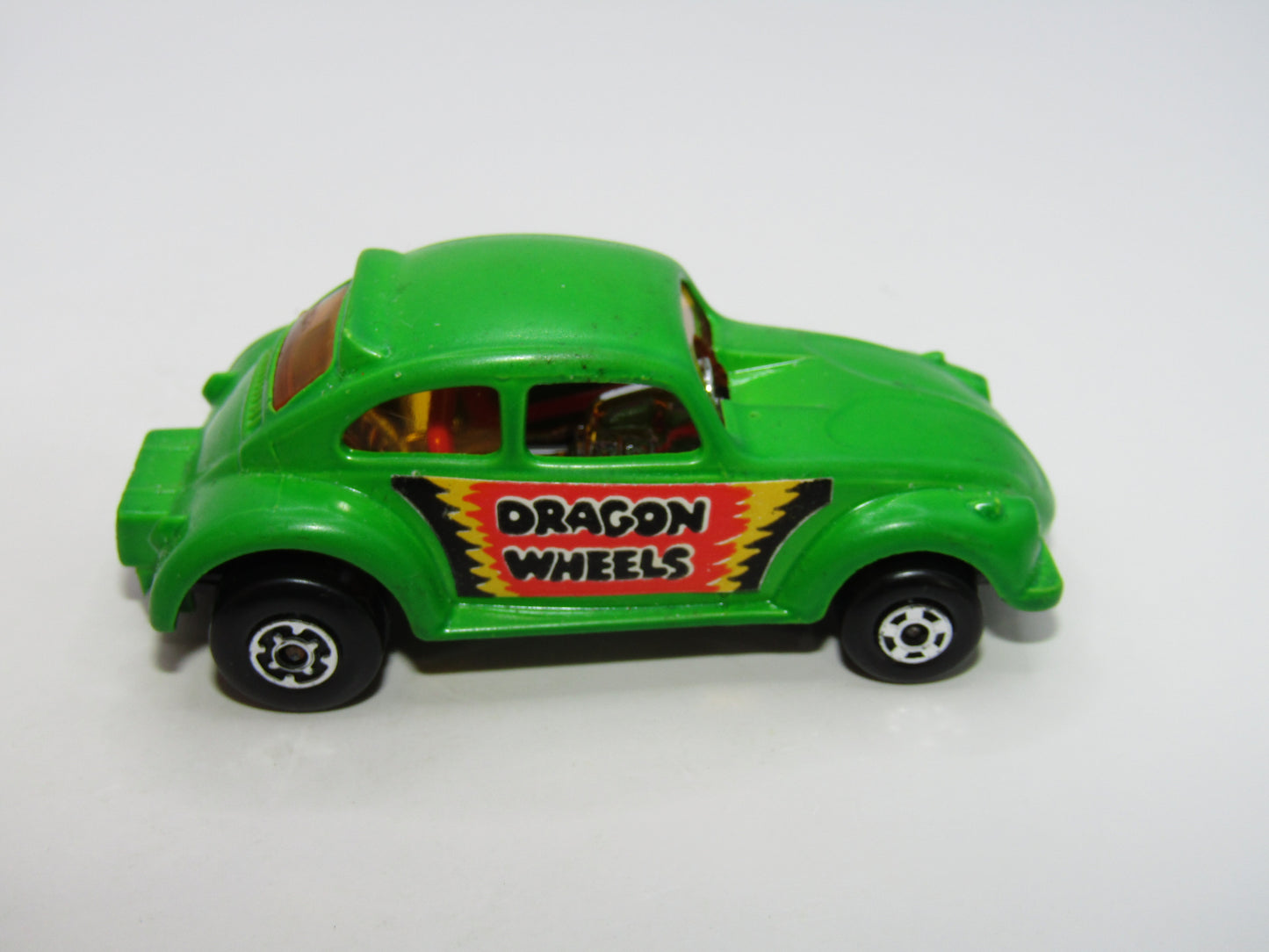 Matchbox Superfast 43B Dragon Wheels MATT GREEN Gloss Black Base