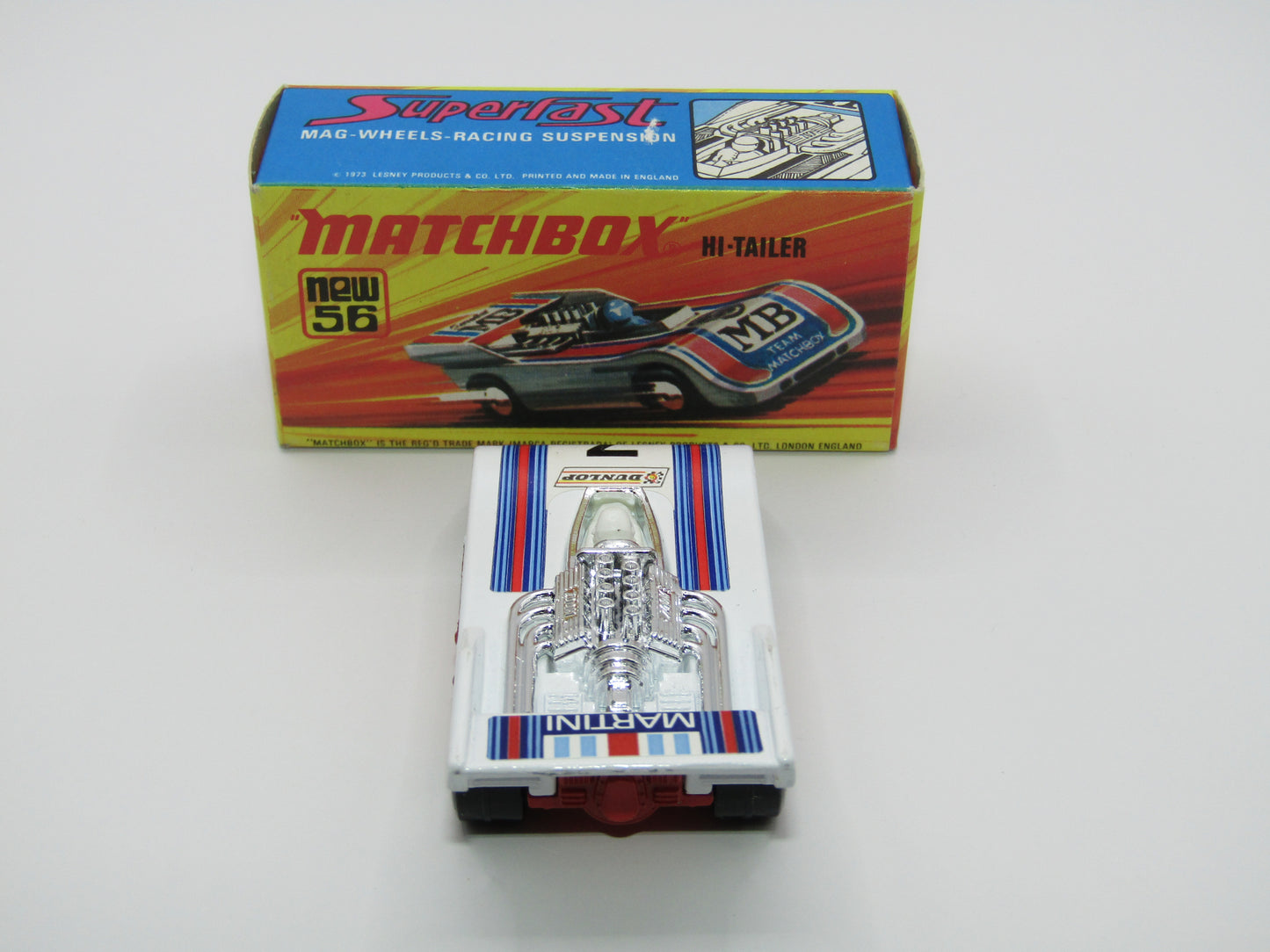 Matchbox Superfast 56B Hi-Tailer WHITE DRIVER Martini Red Base