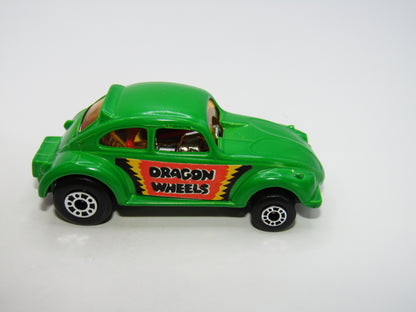 Matchbox Superfast 43B Dragon Wheels Dark Green DOT DASH Wheels