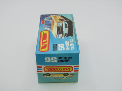 Matchbox Superfast 56D Mercedes 450SEL Taxi AMBER Win BROWN Interior