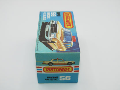 Matchbox Superfast 56D Mercedes 450SEL Taxi AMBER Win BROWN Interior