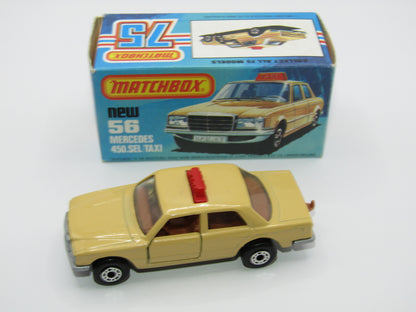 Matchbox Superfast 56D Mercedes 450SEL Taxi CHOCOLATE BROWN interior