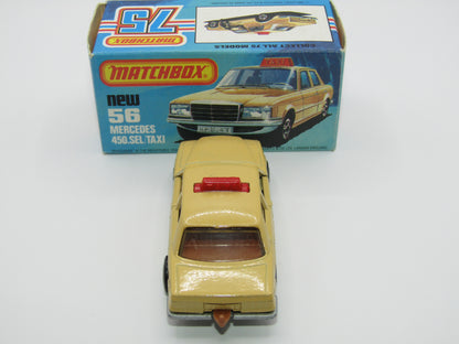 Matchbox Superfast 56D Mercedes 450SEL Taxi CHOCOLATE BROWN interior