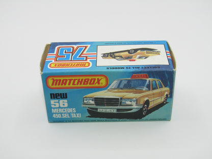 Matchbox Superfast 56D Mercedes 450SEL Taxi CHOCOLATE BROWN interior