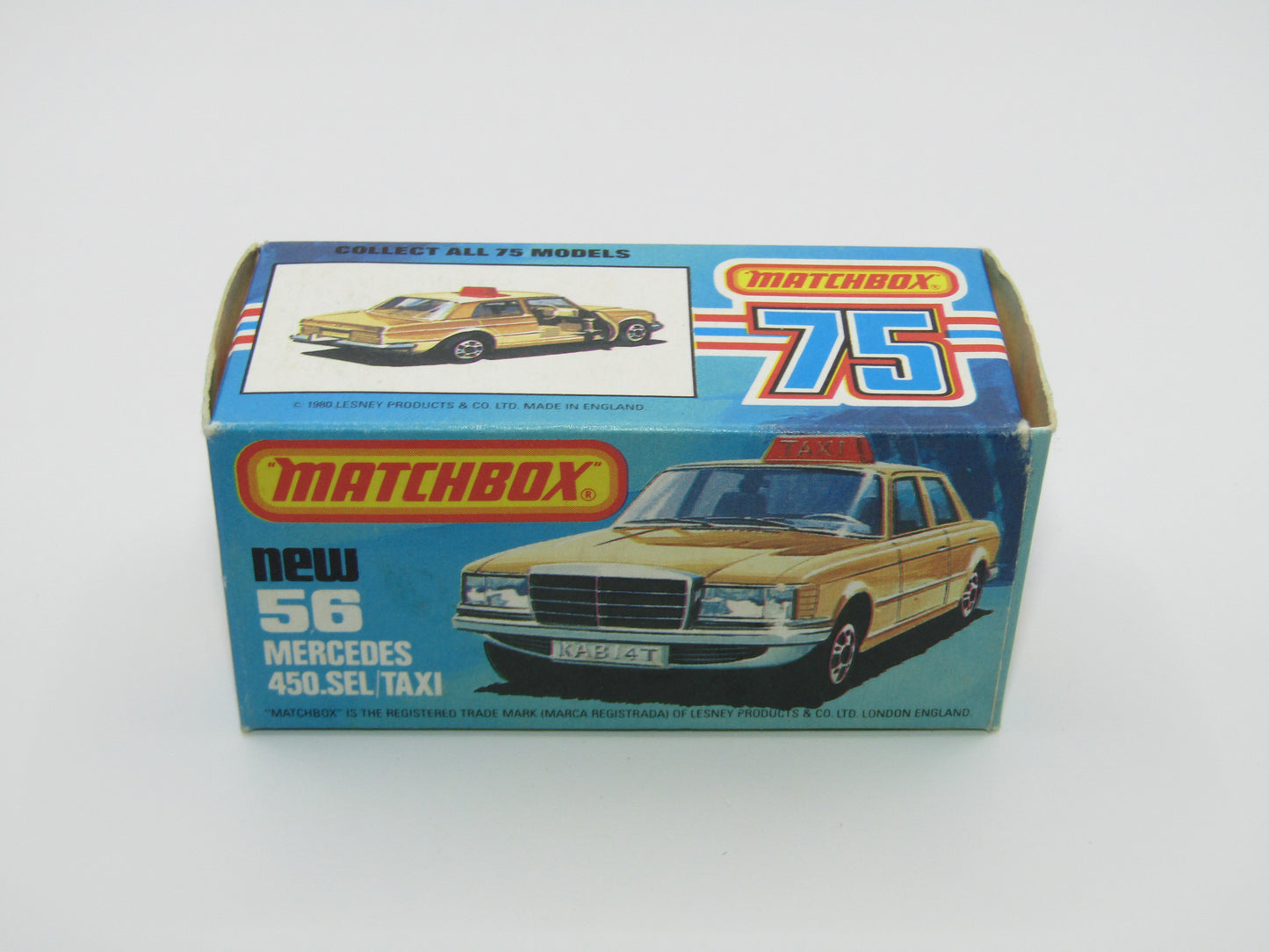 Matchbox Superfast 56D Mercedes 450SEL Taxi CHOCOLATE BROWN interior