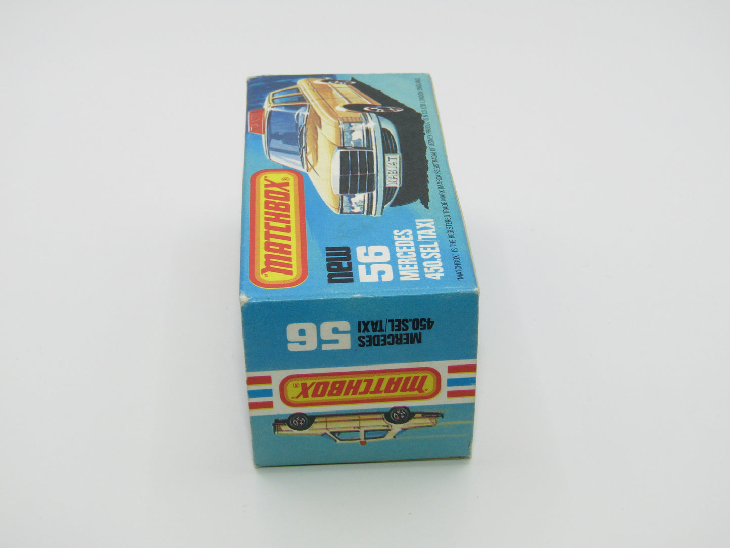 Matchbox Superfast 56D Mercedes 450SEL Taxi CHOCOLATE BROWN interior